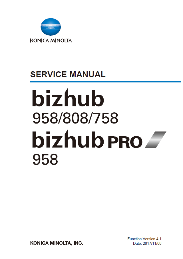 Konica-Minolta bizhub 758 808 958 Service Manual-1